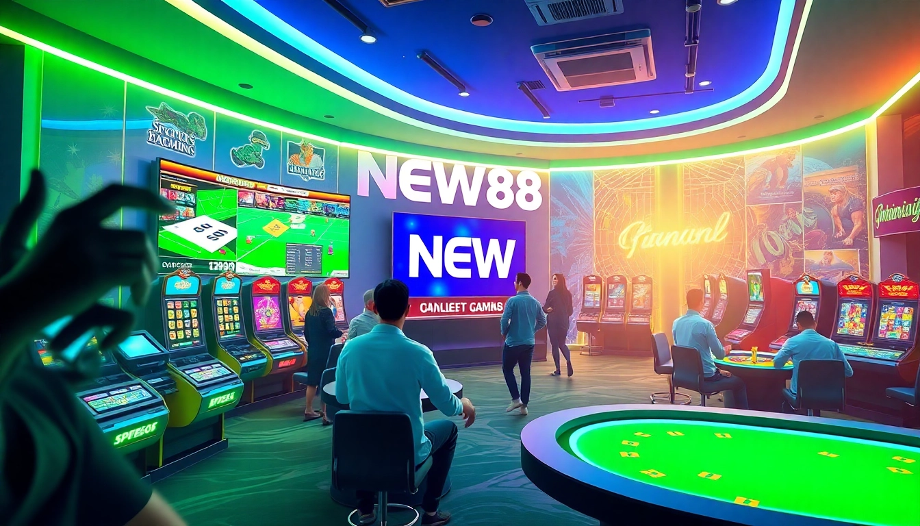 Experience the thrill of online gambling at new88go.com with vibrant gaming visuals and community engagement.