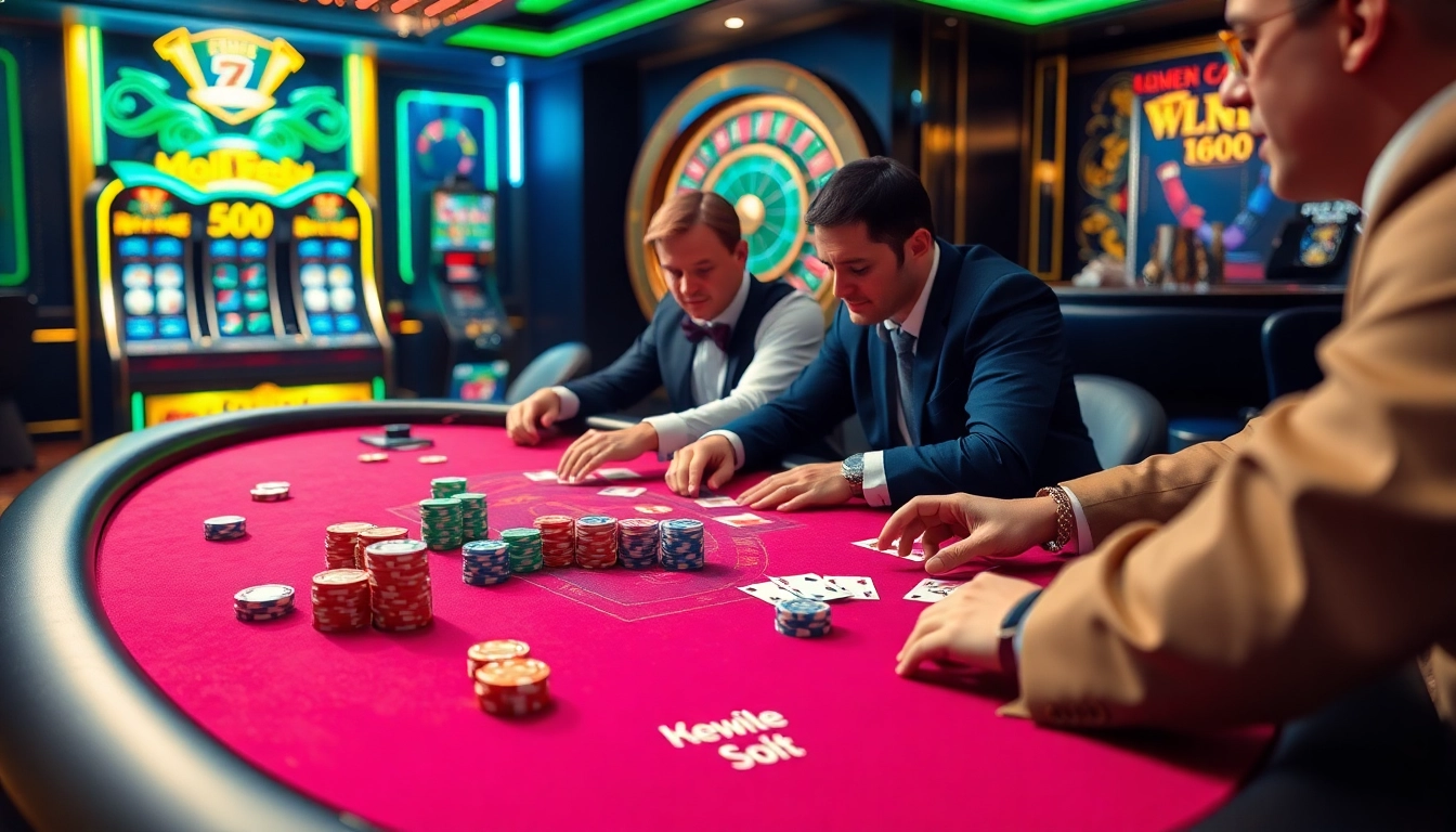 Experience thrilling gameplay with NOHU90's vibrant poker tables and luxurious casino atmosphere.