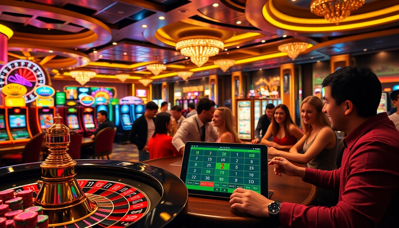 S88 gaming excitement with vibrant casino elements like roulette wheels and poker chips.