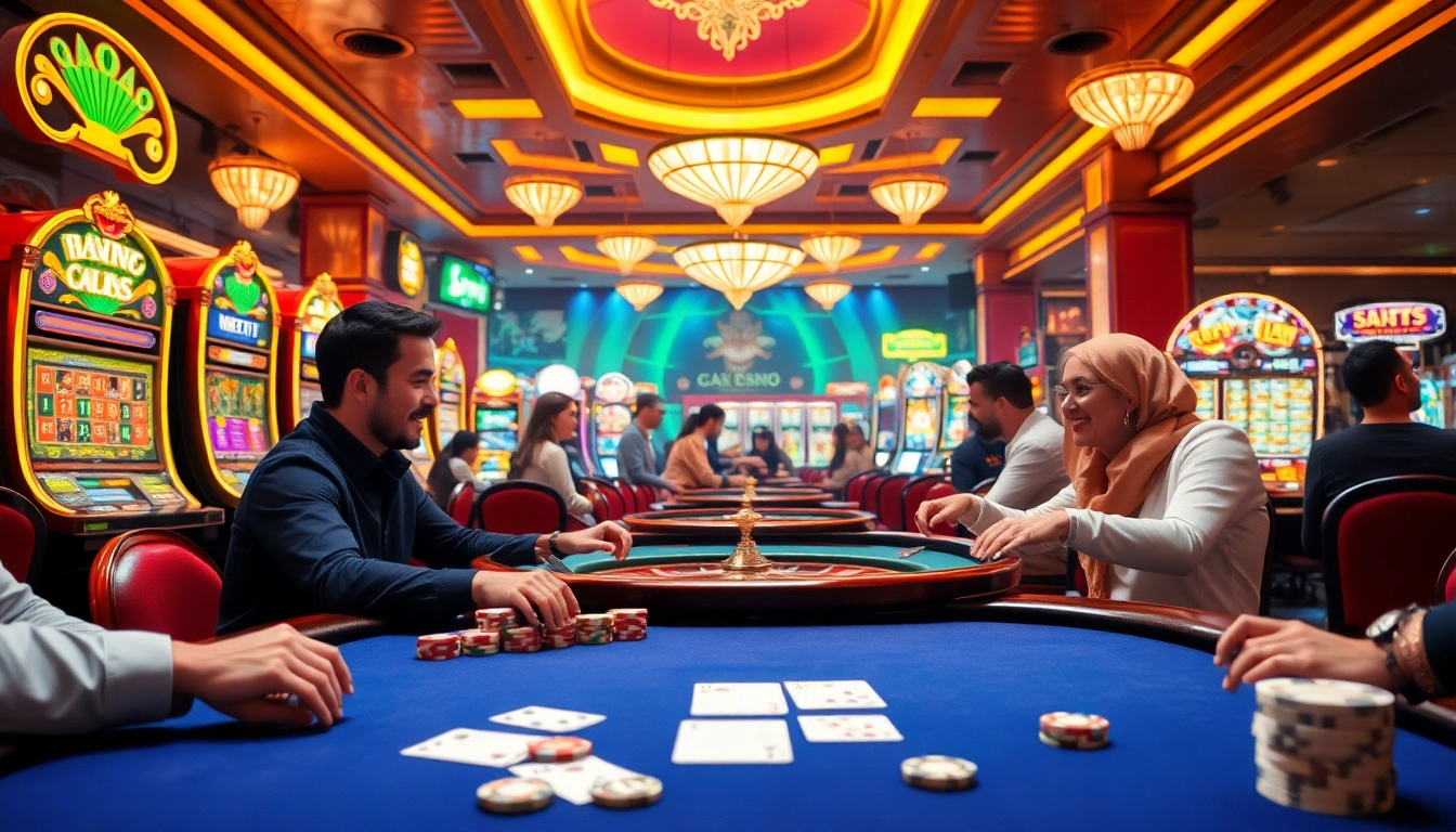 Experience the excitement of Game 33win with vibrant casino visuals, showcasing thrilling gameplay and luxury.