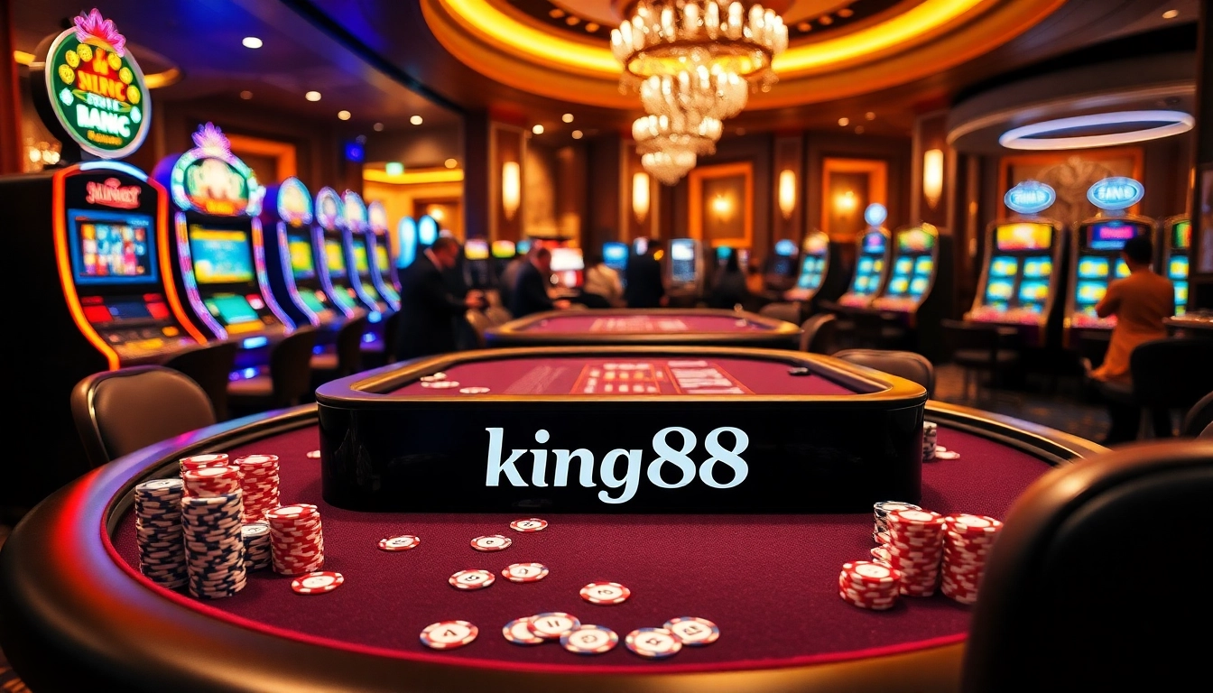Experience the luxurious atmosphere at king88 casino with exciting gaming tables and vibrant slots.